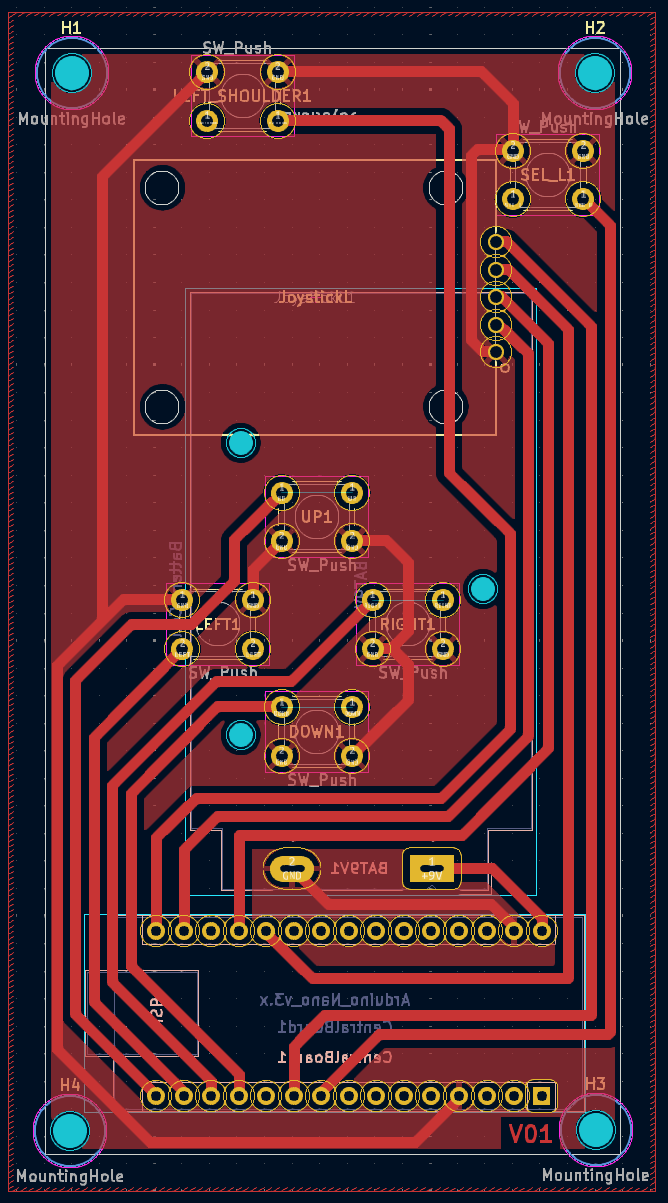 Layout da PCB esquerda dos comandos bluetooth [V01]