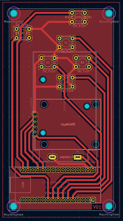 Layout da PCB esquerda dos comandos bluetooth [V01]