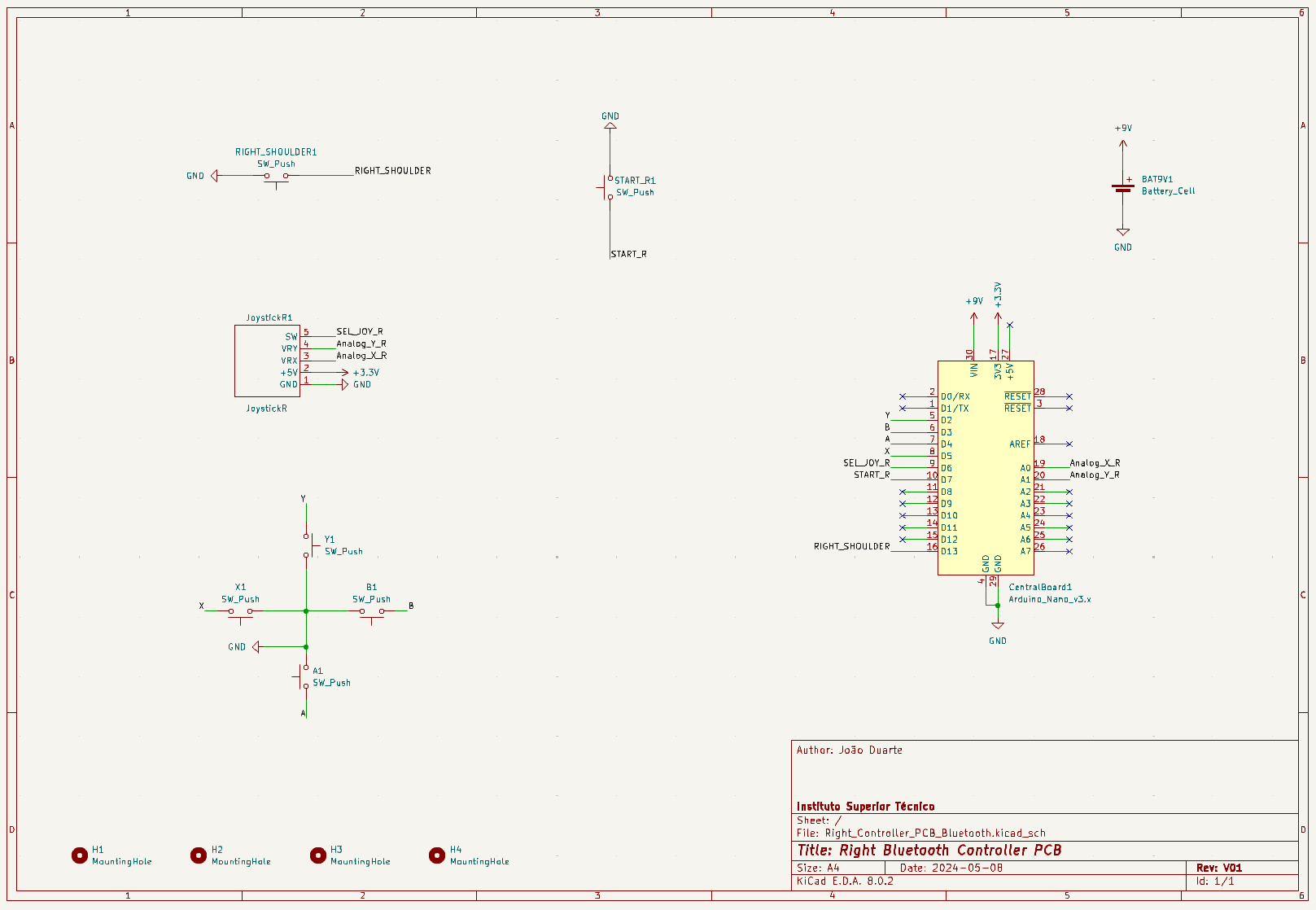 Schematic da PCB esquerda dos comandos bluetooth [V01]